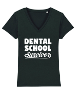 DENTAL SCHOOL Tricou mânecă scurtă guler V Damă Evoker