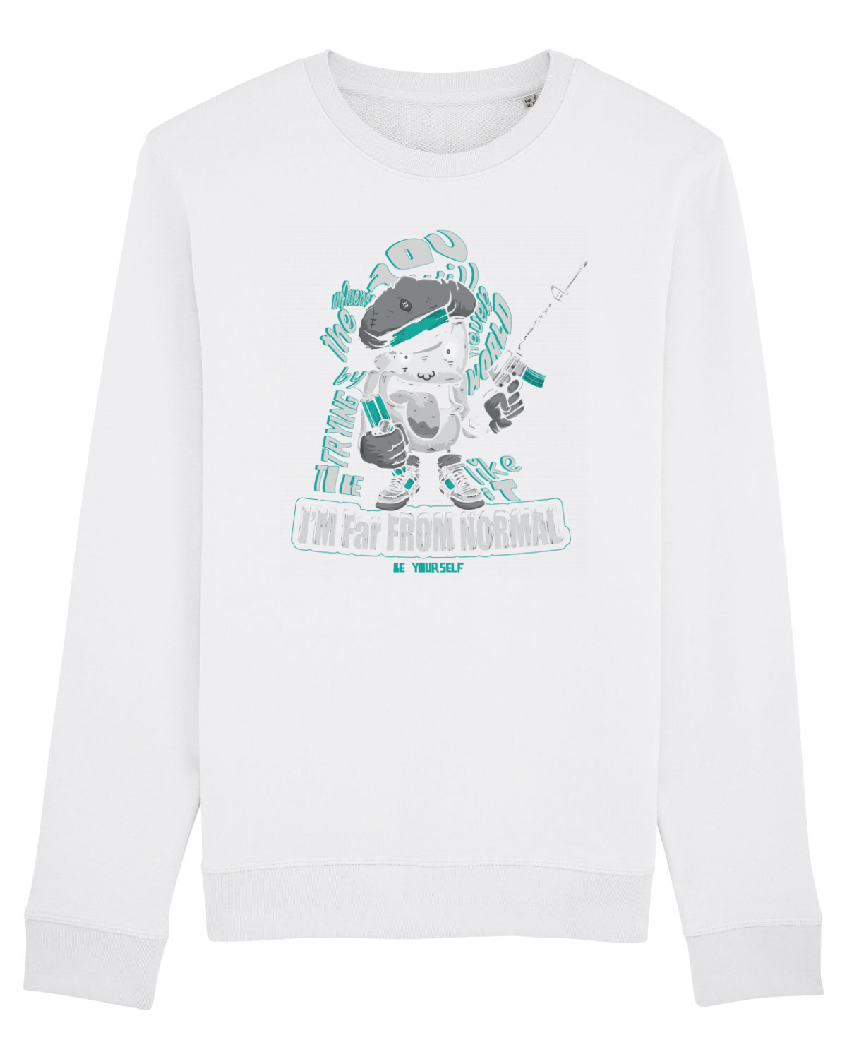 Bluză mânecă lungă Unisex Rise White