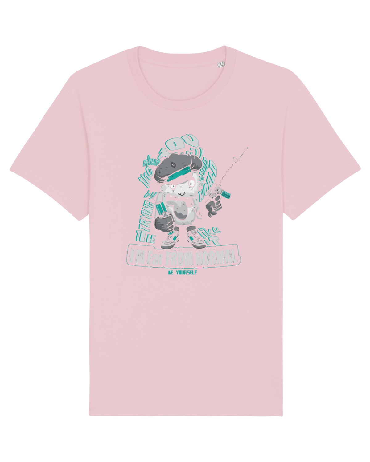 Tricou mânecă scurtă Unisex Rocker Cotton Pink