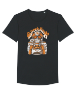 Orange Speed Racer Tricou mânecă scurtă guler larg Bărbat Skater