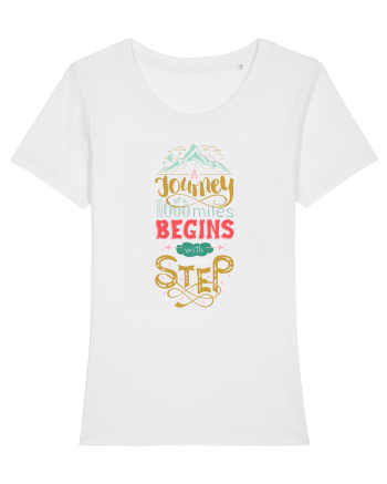 A Journey Of A 1000 Miles Begins With A Single Step White
