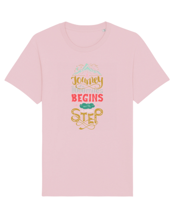 A Journey Of A 1000 Miles Begins With A Single Step Cotton Pink