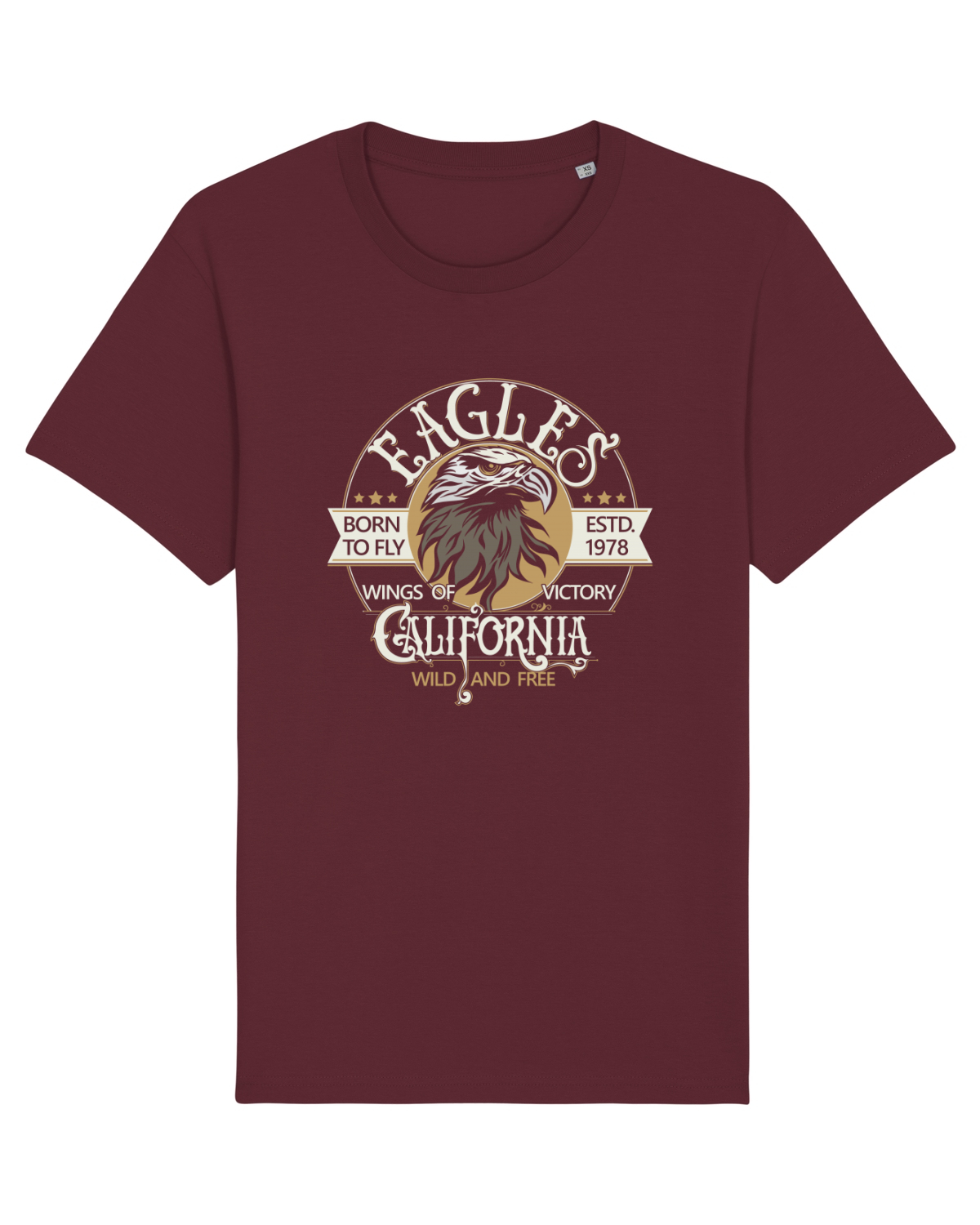 Tricou mânecă scurtă Unisex Rocker Burgundy