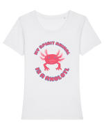 Kawaii Axolotl Tricou mânecă scurtă guler larg fitted Damă Expresser