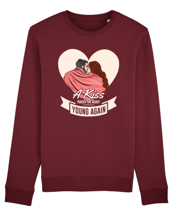 De ziua îndrăgostiților - A kiss makes the heart young again Burgundy