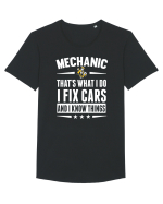 MECHANIC Tricou mânecă scurtă guler larg Bărbat Skater