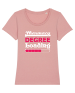 PHARMACY DEGREE Tricou mânecă scurtă guler larg fitted Damă Expresser
