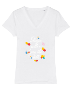 FARMACIST Tricou mânecă scurtă guler V Damă Evoker