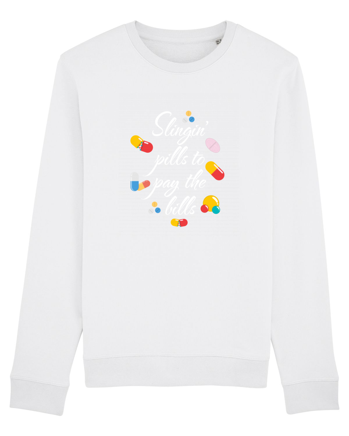Bluză mânecă lungă Unisex Rise White