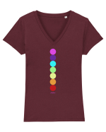 The seven Chakras Tricou mânecă scurtă guler V Damă Evoker