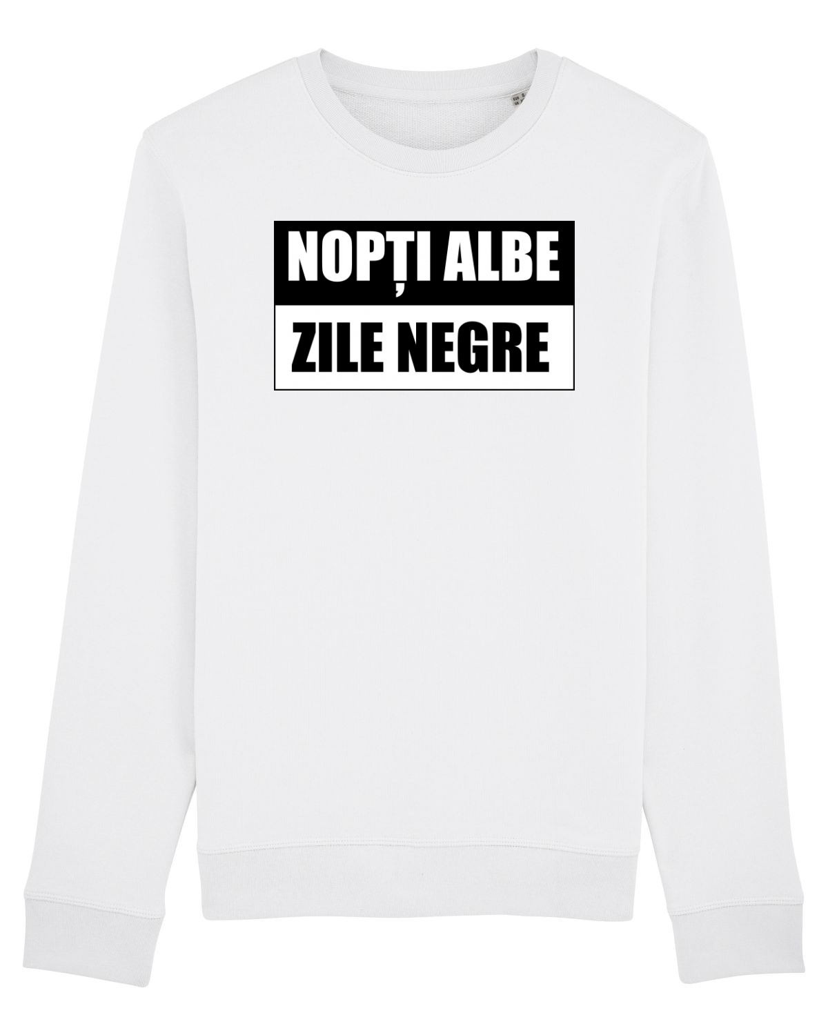 Bluză mânecă lungă Unisex Rise White