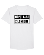 Nopti albe Tricou mânecă scurtă guler larg Bărbat Skater