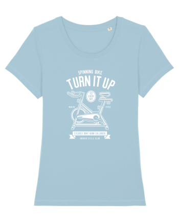 Spinning Fitness White Sky Blue