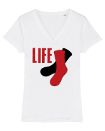 Life Tricou mânecă scurtă guler V Damă Evoker