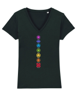 Chakra Tricou mânecă scurtă guler V Damă Evoker