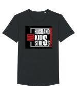 No stress! Tricou mânecă scurtă guler larg Bărbat Skater