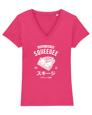 Screen Printing Bones White Raspberry