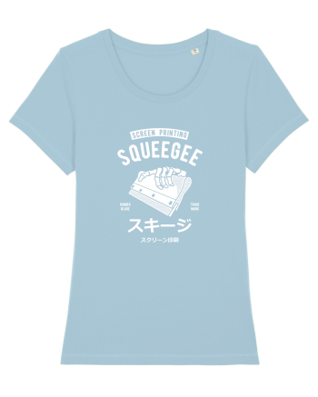 Screen Printing Bones White Sky Blue