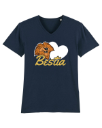 Pentru cupluri - Bestia - FrumoasaSiBestia1 Tricou mânecă scurtă guler V Bărbat Presenter