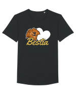 Pentru cupluri - Bestia - FrumoasaSiBestia1 Tricou mânecă scurtă guler larg Bărbat Skater