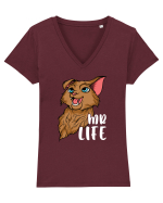 Pentru cupluri - Mr Life - GoodLife1 Tricou mânecă scurtă guler V Damă Evoker