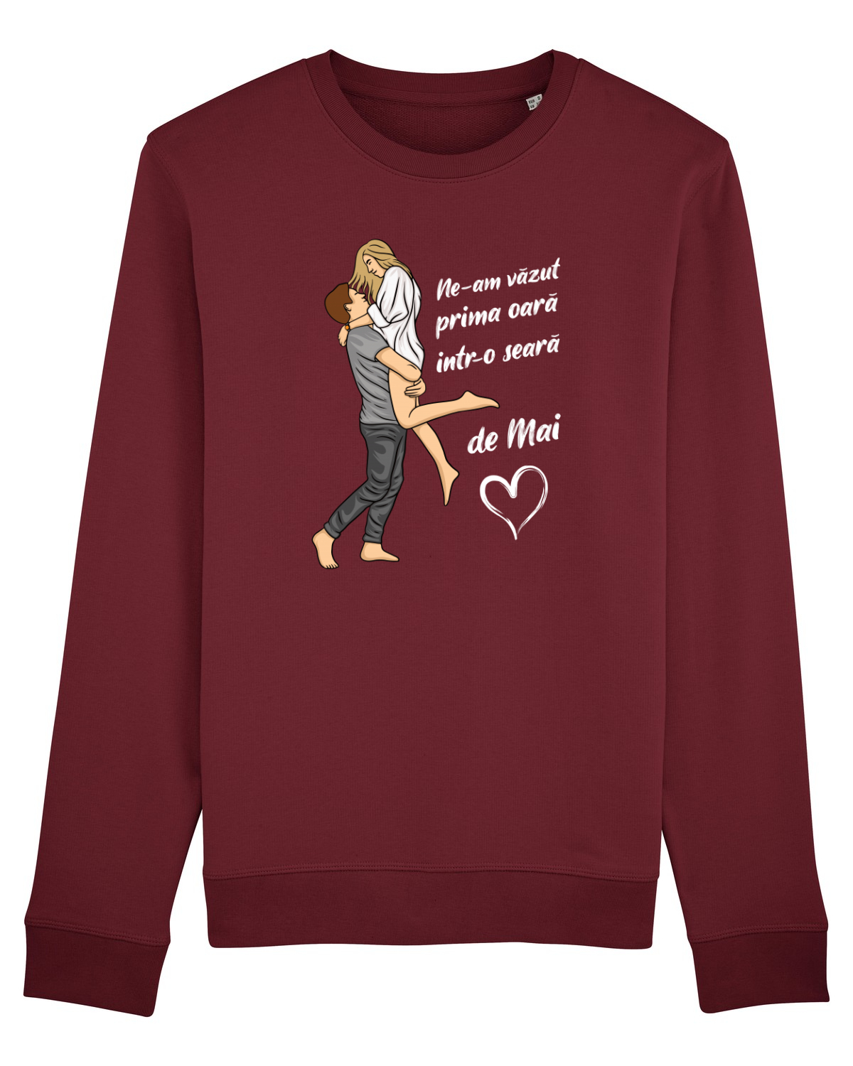 Bluză mânecă lungă Unisex Rise Burgundy