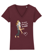 Pentru cupluri - Dragoste intr-o seara de mai 2 Tricou mânecă scurtă guler V Damă Evoker