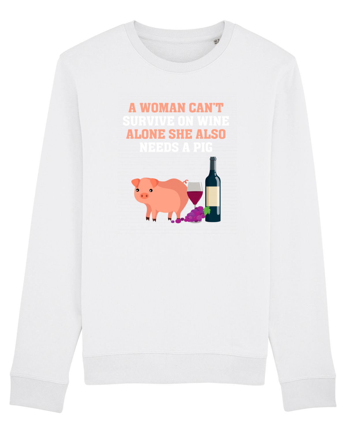 Bluză mânecă lungă Unisex Rise White