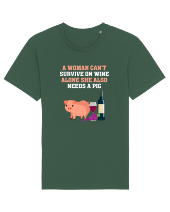 PIG and wine Bottle Green