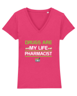 PHARMACIST Tricou mânecă scurtă guler V Damă Evoker