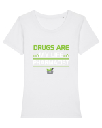PHARMACIST Tricou mânecă scurtă guler larg fitted Damă Expresser