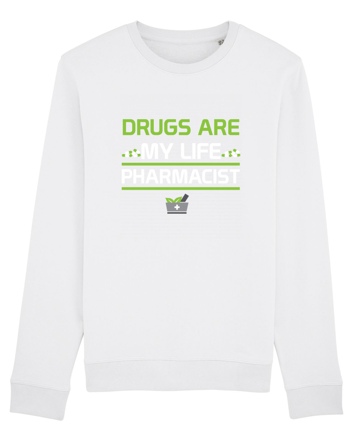 Bluză mânecă lungă Unisex Rise White