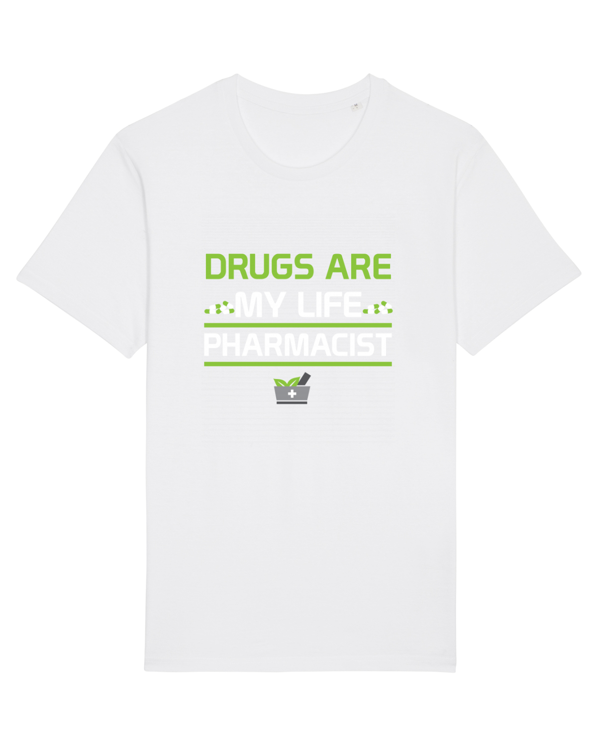 Tricou mânecă scurtă Unisex Rocker White
