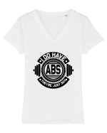 I Do Have ABS Tricou mânecă scurtă guler V Damă Evoker
