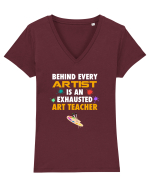 ART TEACHER Tricou mânecă scurtă guler V Damă Evoker