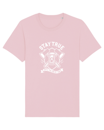 Stay True Axe White Cotton Pink