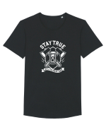 Stay True Axe White Tricou mânecă scurtă guler larg Bărbat Skater