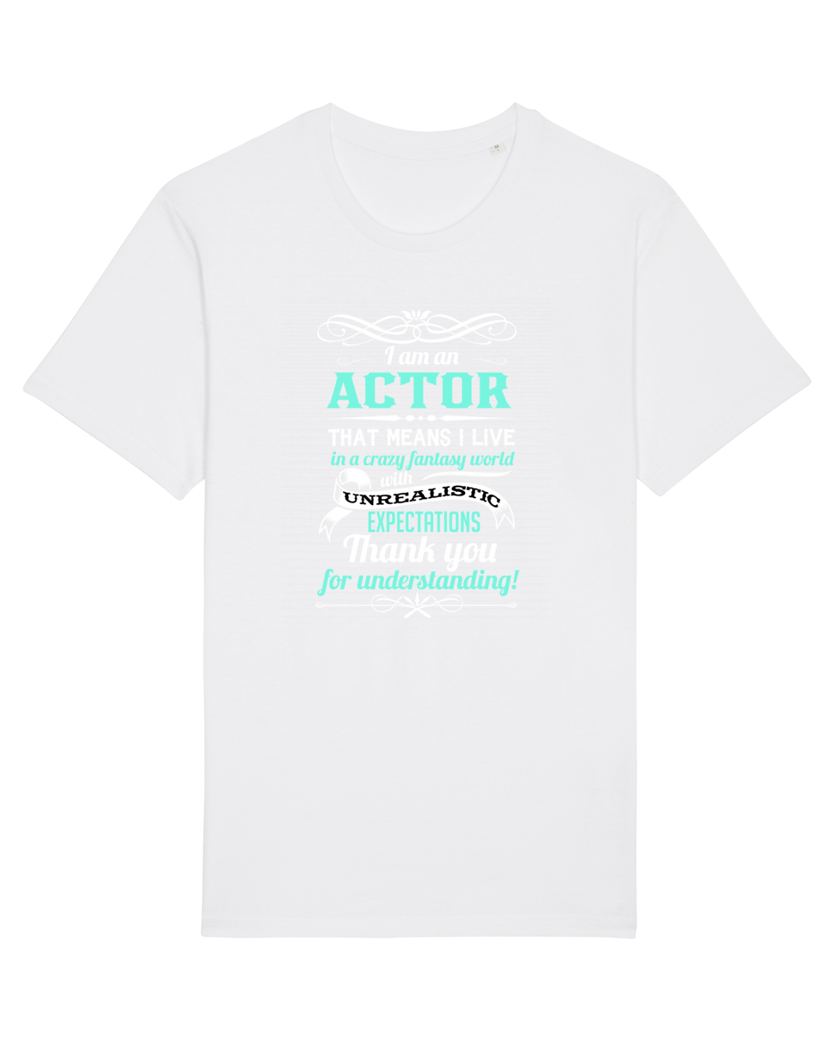 Tricou mânecă scurtă Unisex Rocker White
