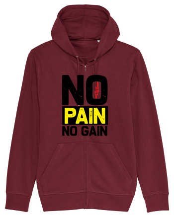 No Pain No Gain Burgundy