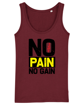 No Pain No Gain Burgundy