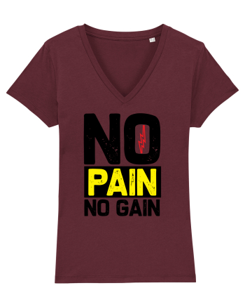 No Pain No Gain Burgundy
