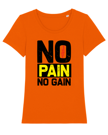 No Pain No Gain Bright Orange