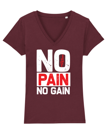 No Pain No Gain Burgundy