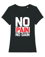 No Pain No Gain Tricou mânecă scurtă guler larg fitted Damă Expresser