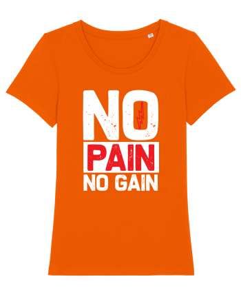 No Pain No Gain Bright Orange
