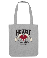 De ziua îndrăgostiților - I give you my heart for life Sacoșă textilă