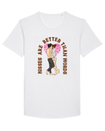 De ziua îndrăgostiților - Kisses are better than words Tricou mânecă scurtă guler larg Bărbat Skater