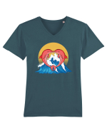 De ziua îndrăgostiților - Kissing in the sunset Tricou mânecă scurtă guler V Bărbat Presenter
