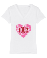 De ziua îndrăgostiților - Lots of love Tricou mânecă scurtă guler V Damă Evoker