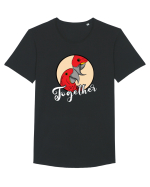 Pentru cupluri - Together - TogetherForever1 Tricou mânecă scurtă guler larg Bărbat Skater